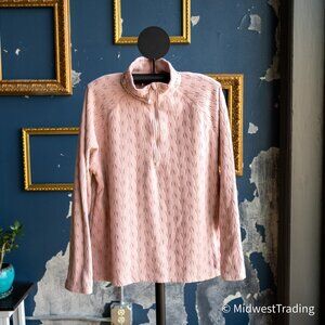 Women's Light Pink Eddie Bauer Quarter Zip Sweater